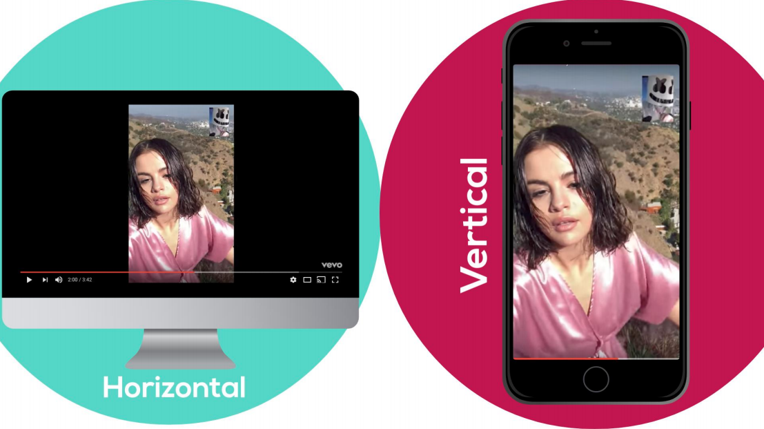 Aspect ratios in action Salena Gomez vertical video