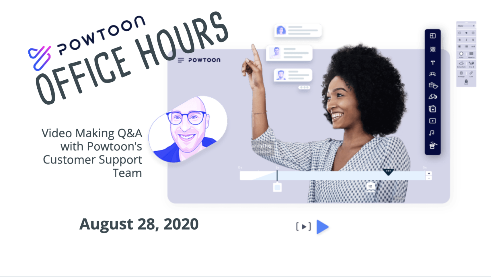 powtoon office hours, on-demand webinar video making q+a